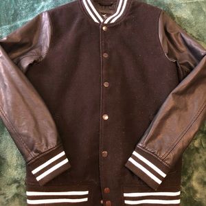Leather Varsity Jacket